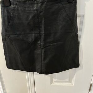 Black Faux Leather Mini Skirt